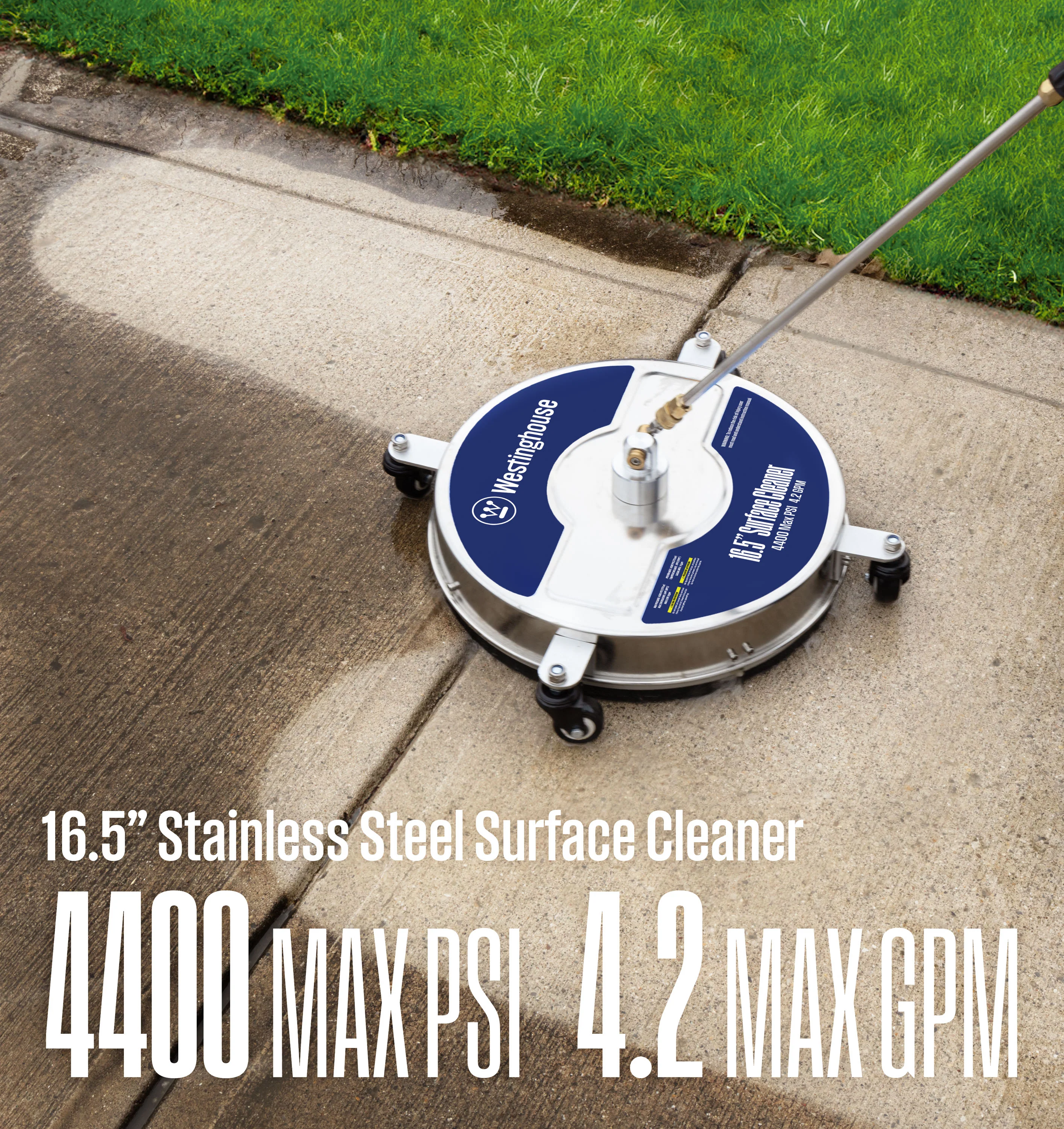 16.5" Stainless Steel Surface Cleaner for Pressure Washers - Image 4
