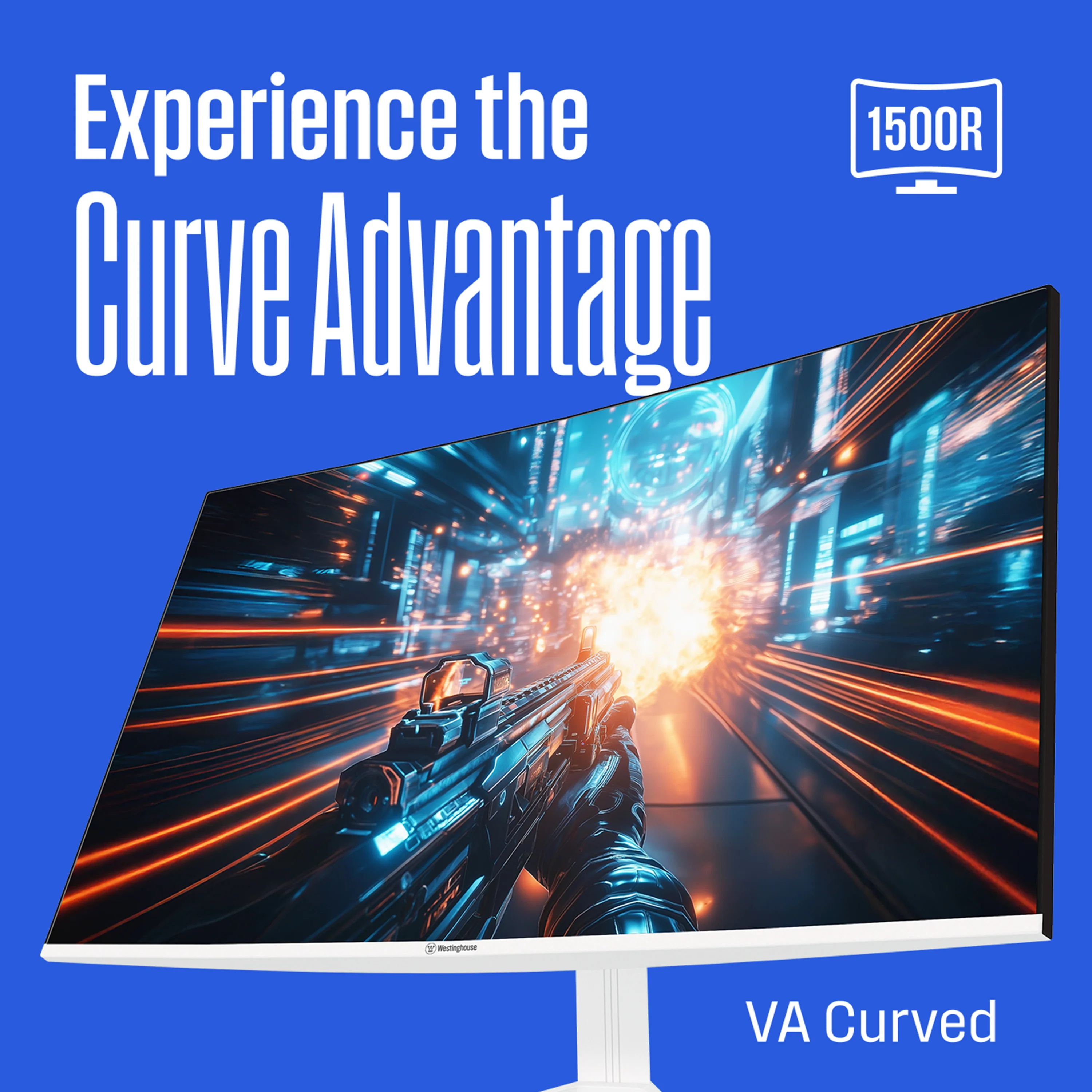 27" Curved FHD Gaming Monitor in White - Image 3