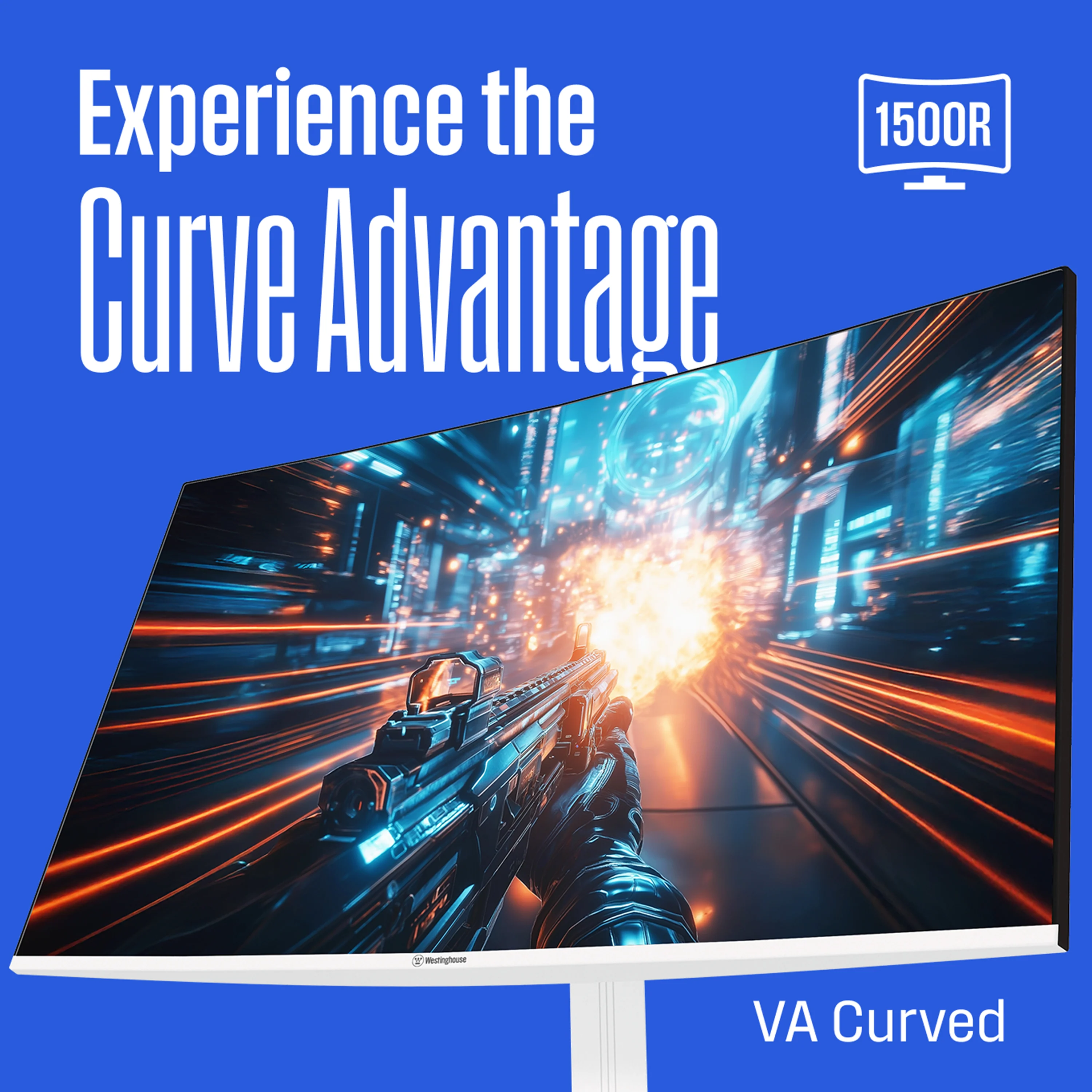 32" Curved FHD Gaming Monitor in White - Image 3