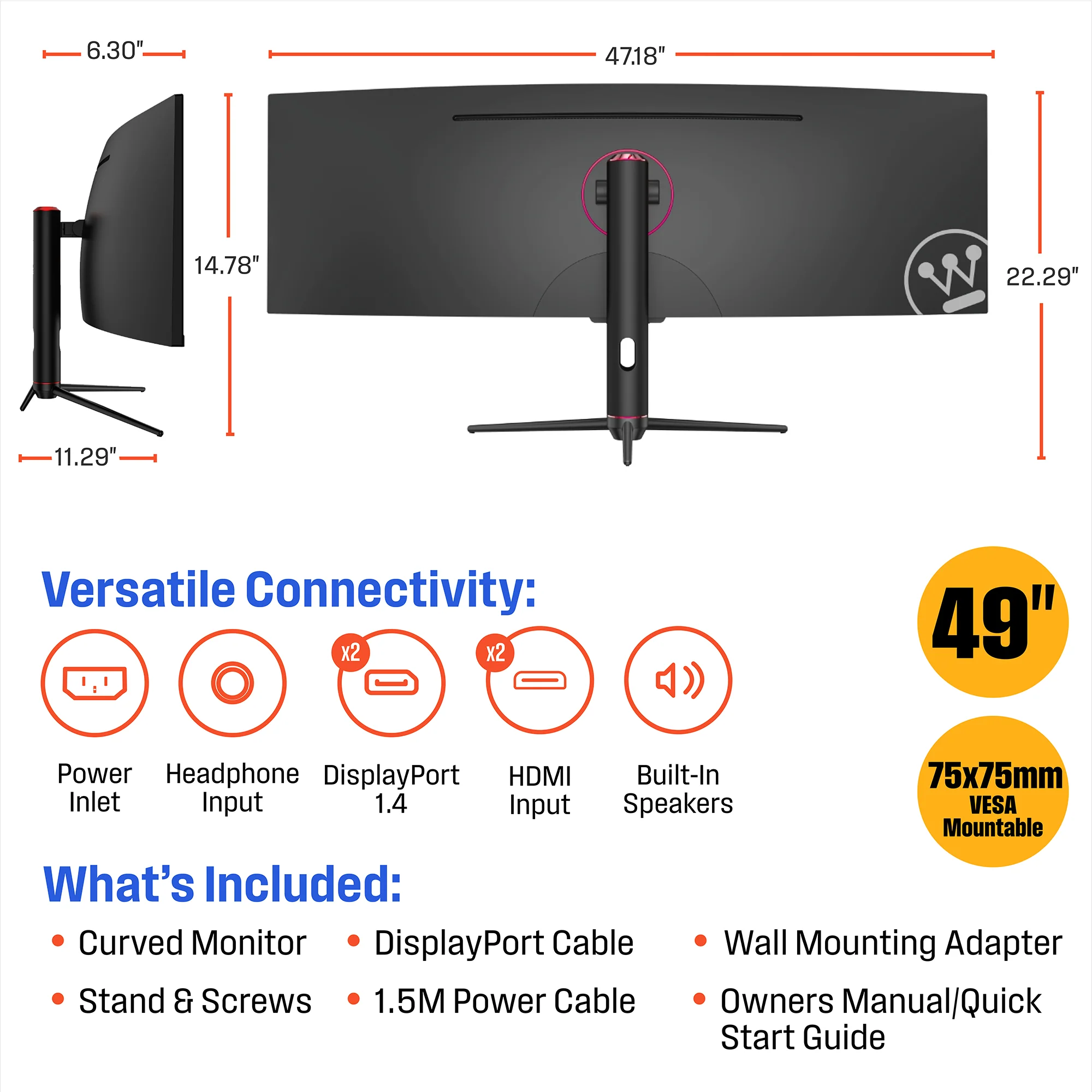 49" Curved Ultrawide Gaming Monitor - Image 9