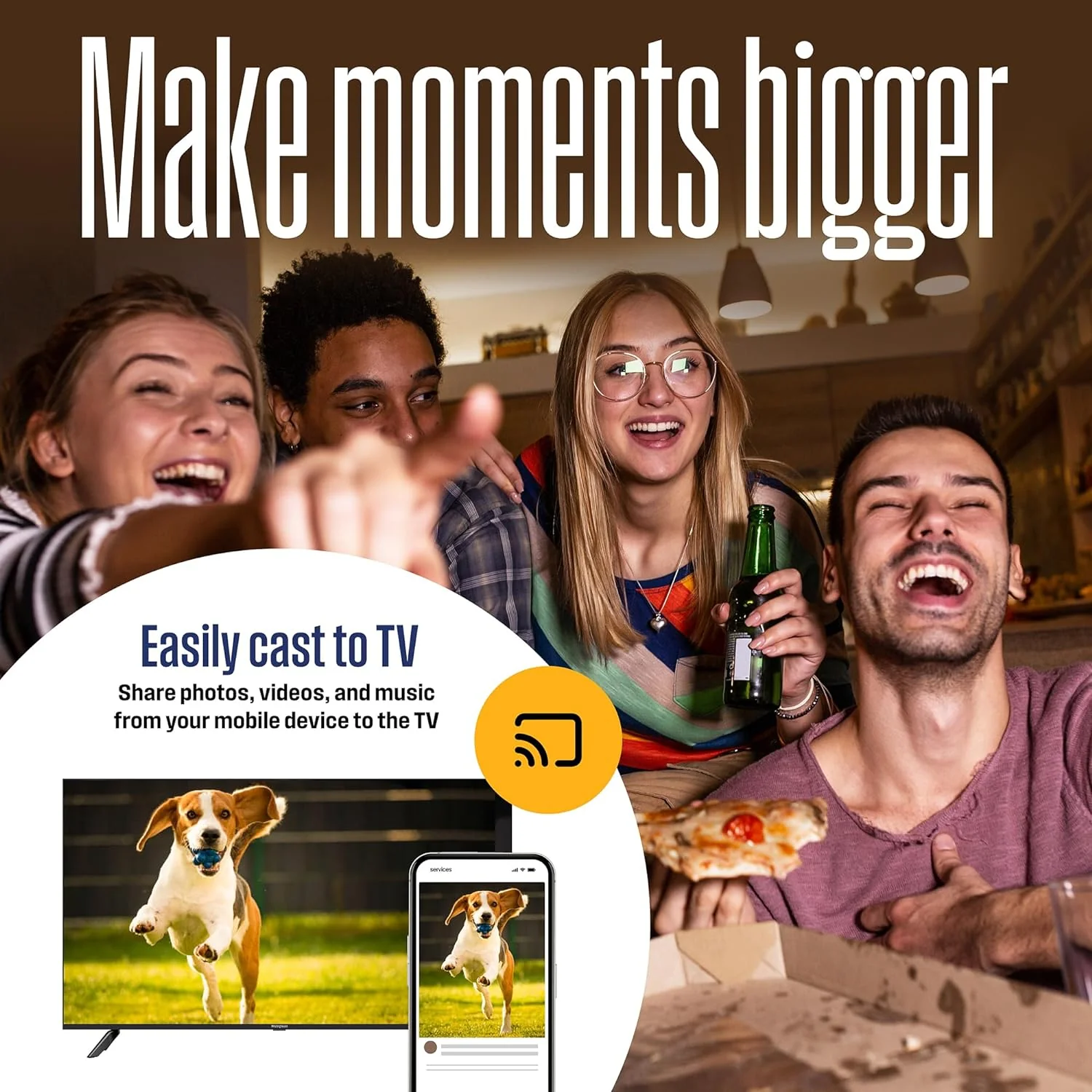 50″ Edgeless QLED 4K UHD Roku TV with Voice Remote - Image 8