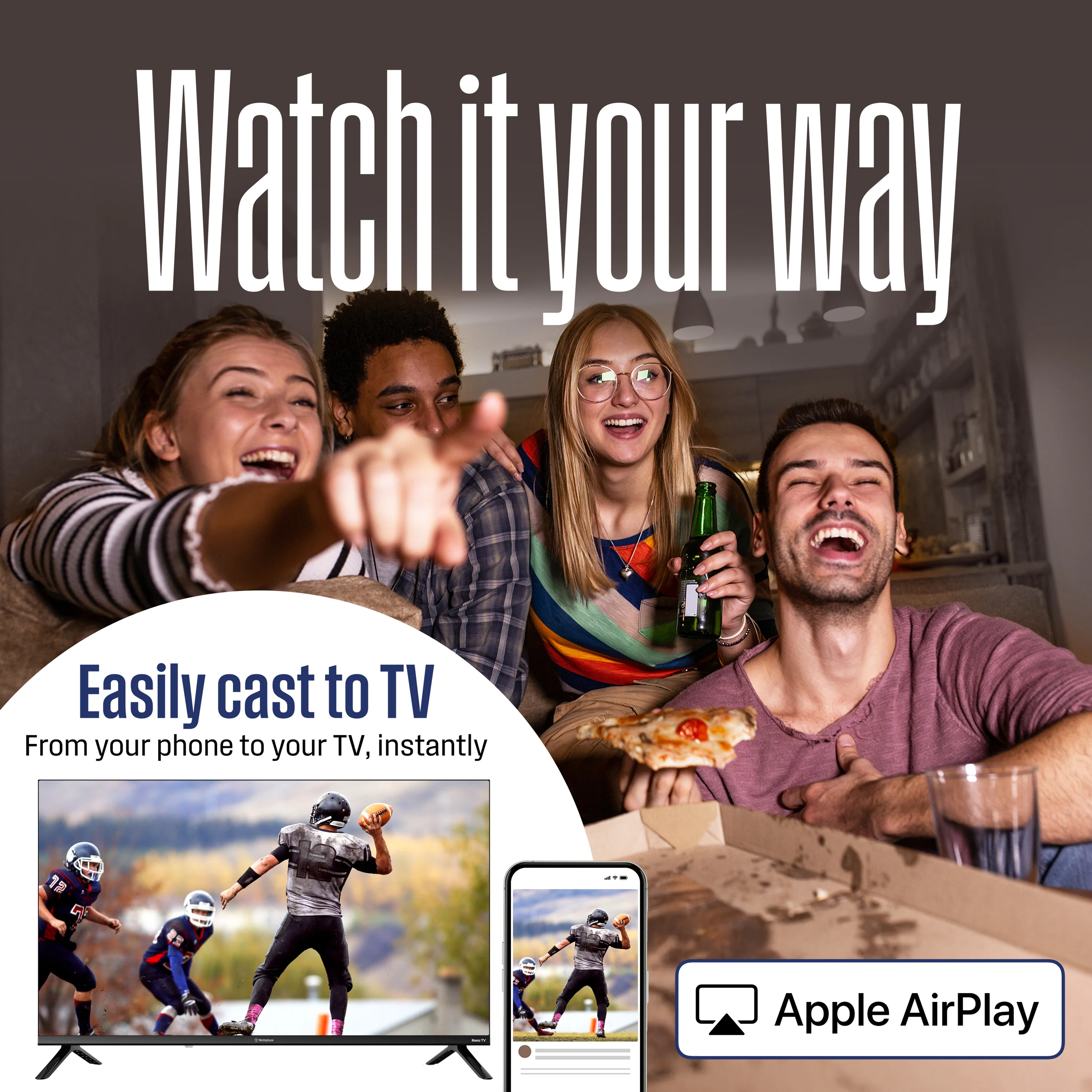 55” Mini-LED 4K UHD Roku TV - Image 6