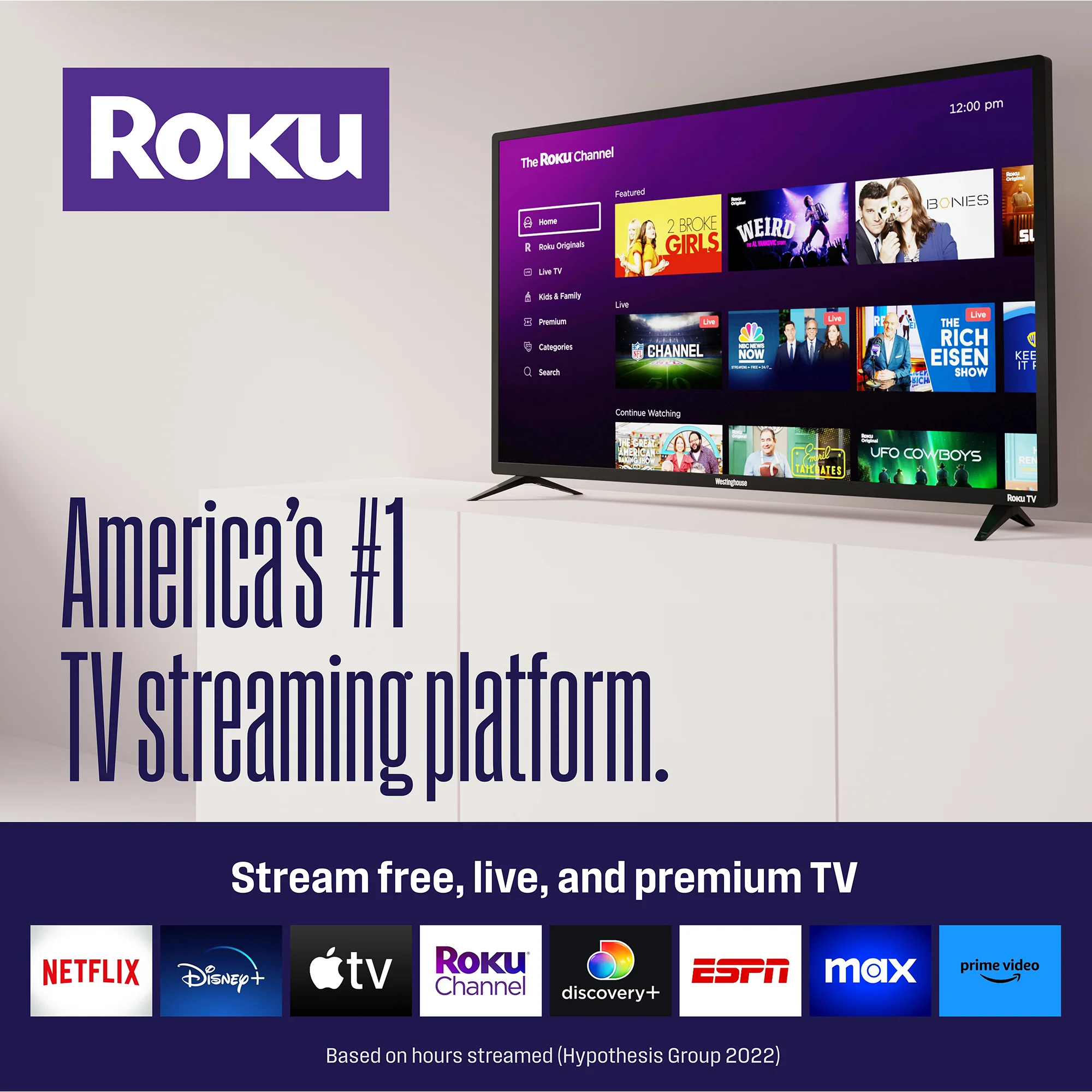 70" 4K Ultra HD Smart Roku TV with HDR - Image 3