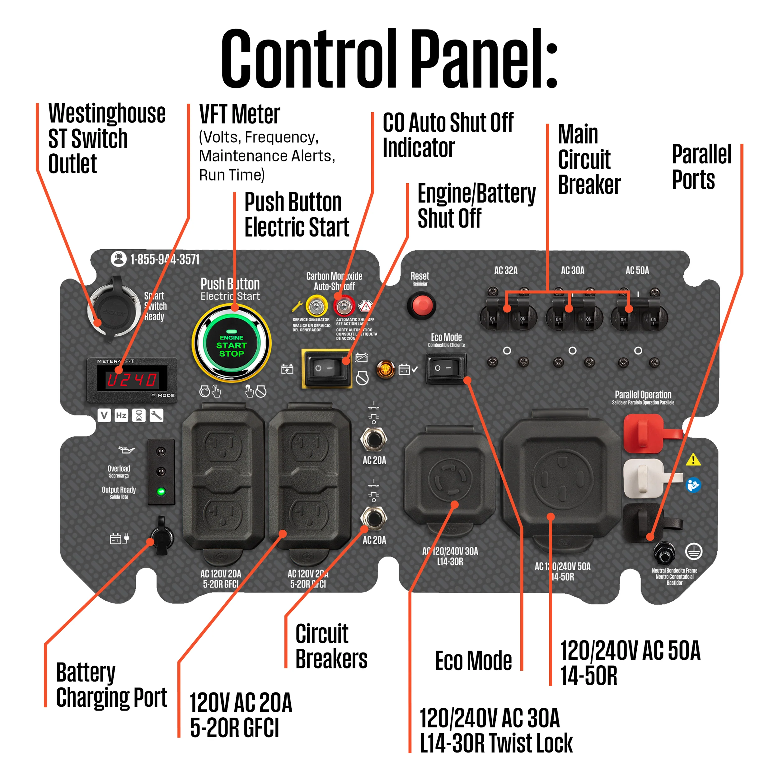 ecoGen10000 Inverter Generator with CO Sensor - Image 8