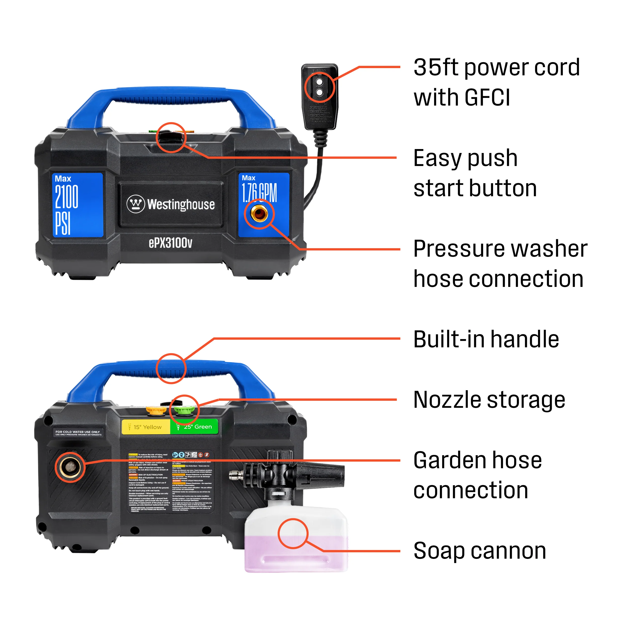ePX3100v Electric Pressure Washer - Image 9