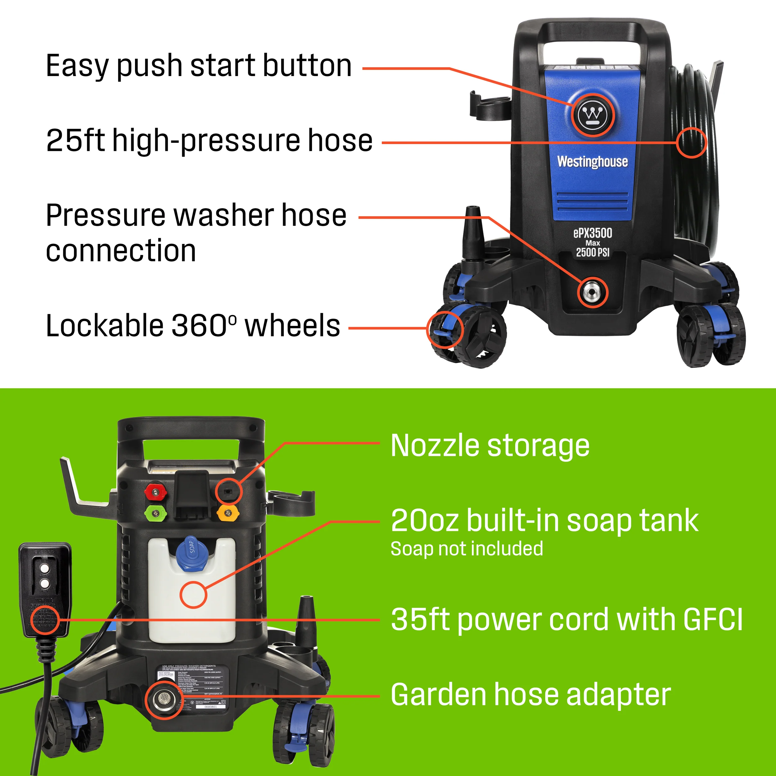 ePX3500 Electric Pressure Washer - Image 11