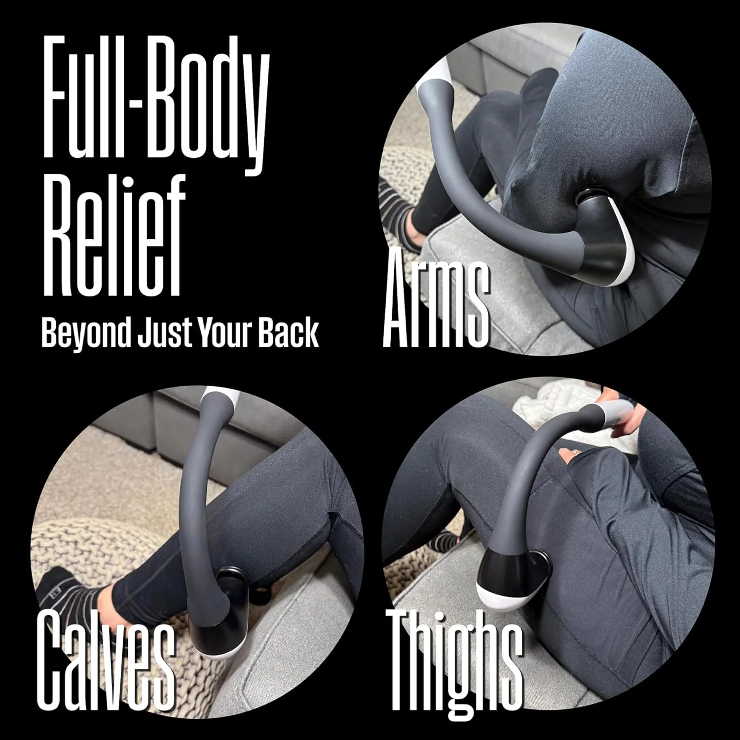 Long Handle Curved Massage Gun for Neck & Shoulder Pain - Image 6