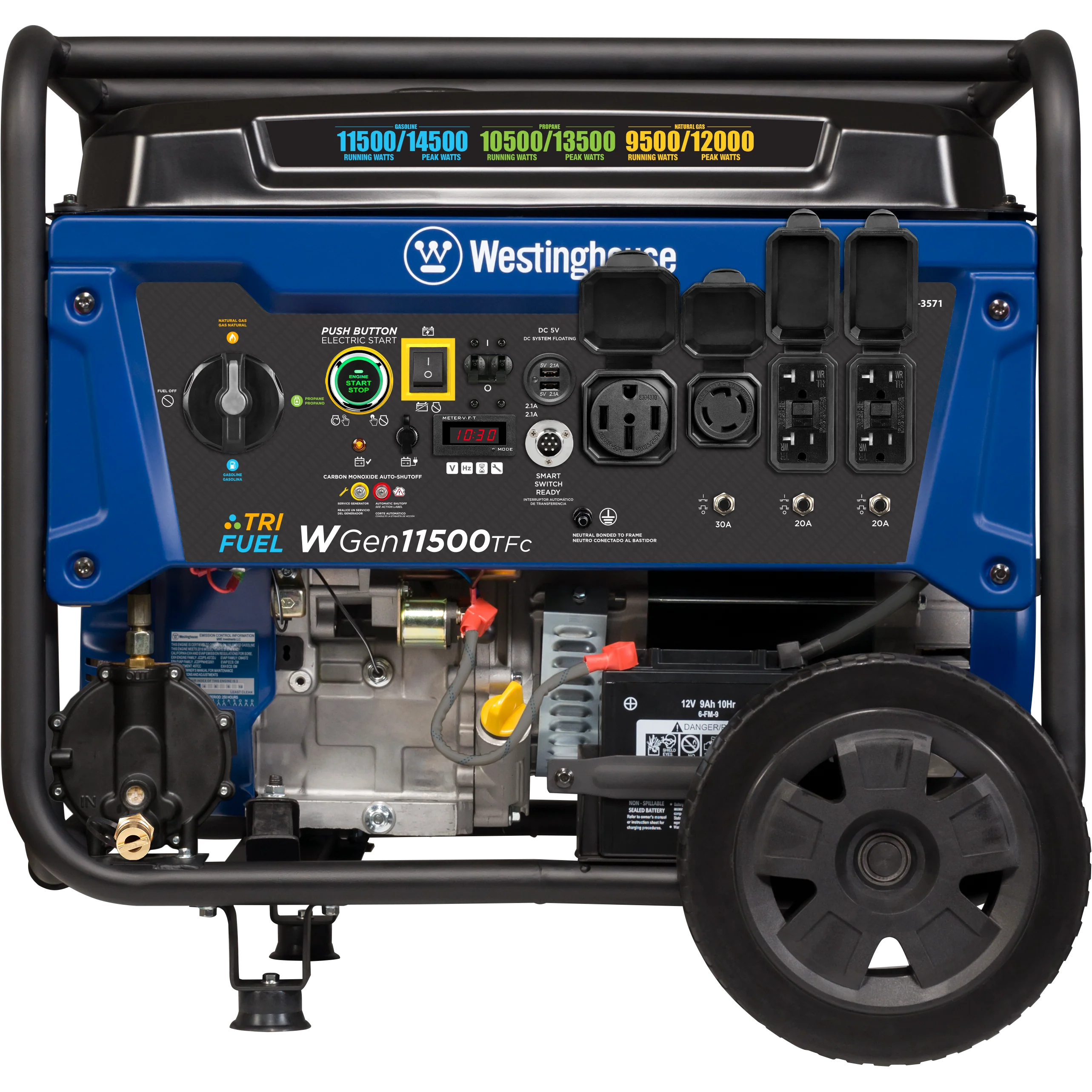 WGen11500TFc - Tri-Fuel with CO Sensor - Image 16